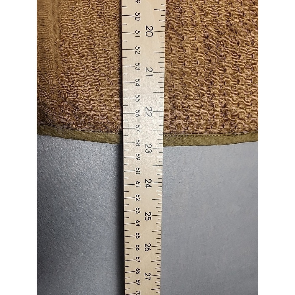Cabelas Womens L Waffle Heavy Knit Tan Button Front Shacket Jacket Sweater - Picture 4 of 7
